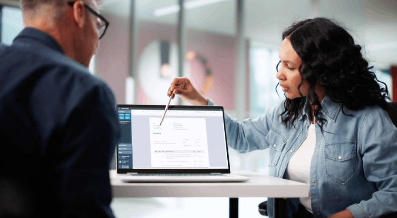 Payroll Manager And Bookkeeper Auditing Freight Bill